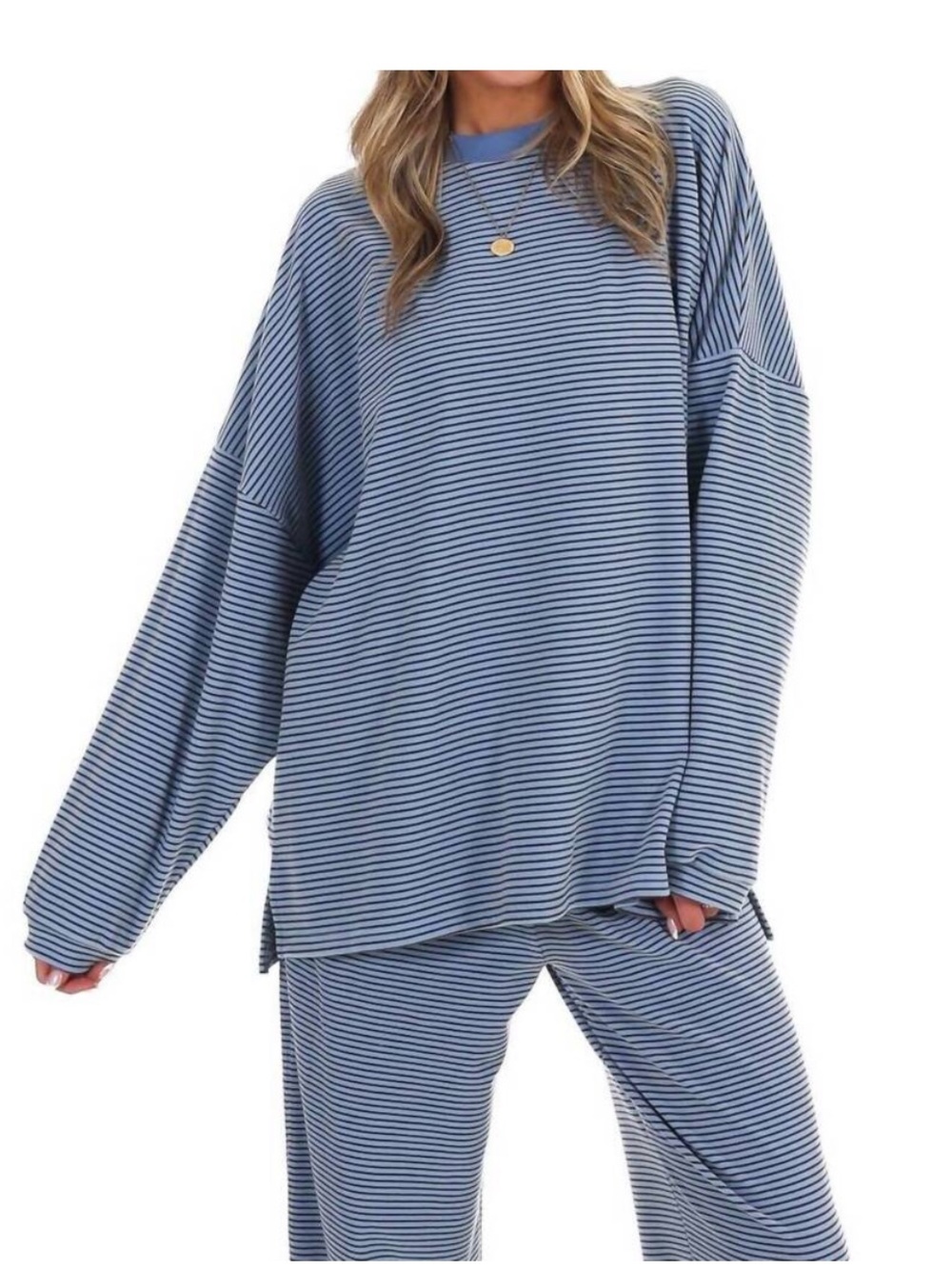 Called to Surf Cutie everyday striped set blue - small